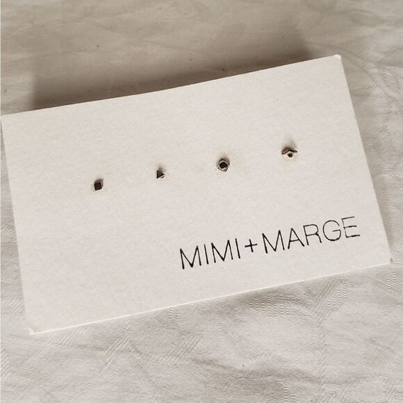 NWT Mimi+Marge Sterling mini silver stud earrings - Picture 1 of 4